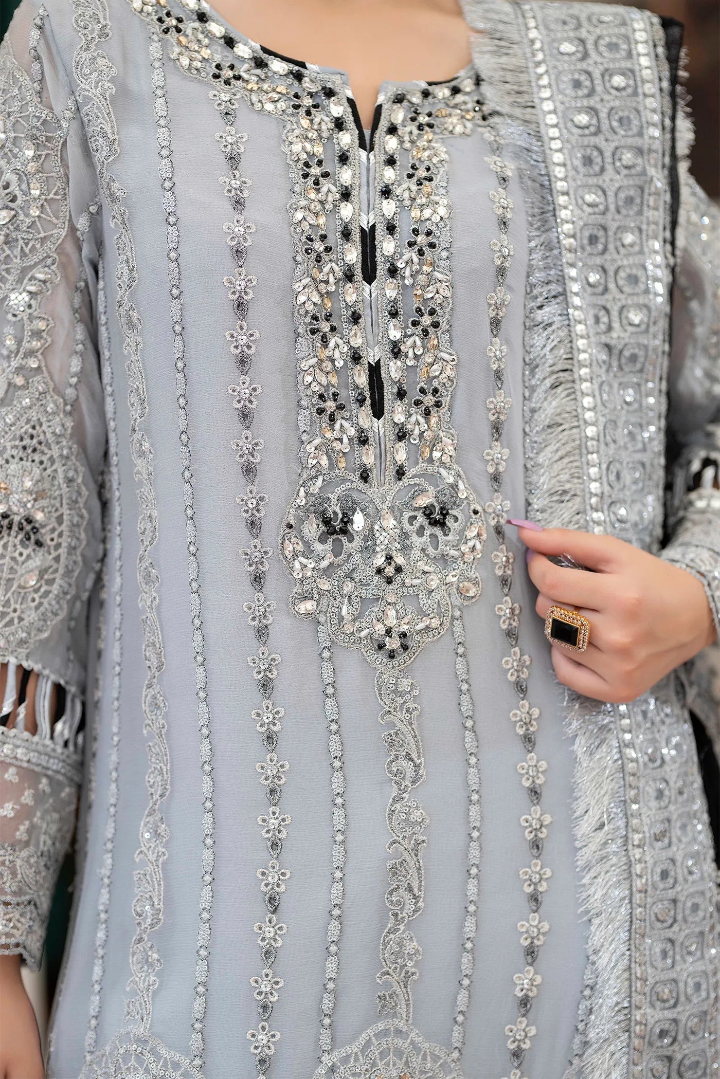 Adans Libas | Saleeqa Chiffon 25 | SALEEQA 7517 - Ladies Clothes - Maria Faisal