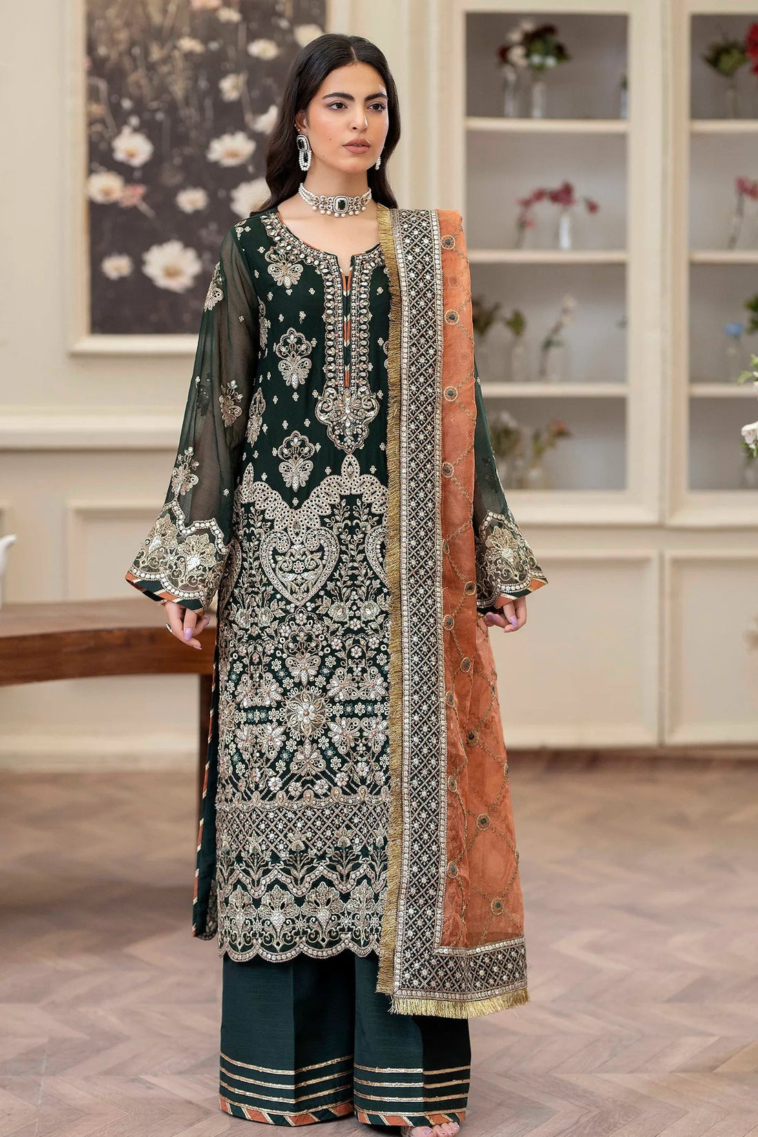 Adans Libas | Saleeqa Chiffon 25 | SALEEQA 7512 - Ladies Clothes - Maria Faisal
