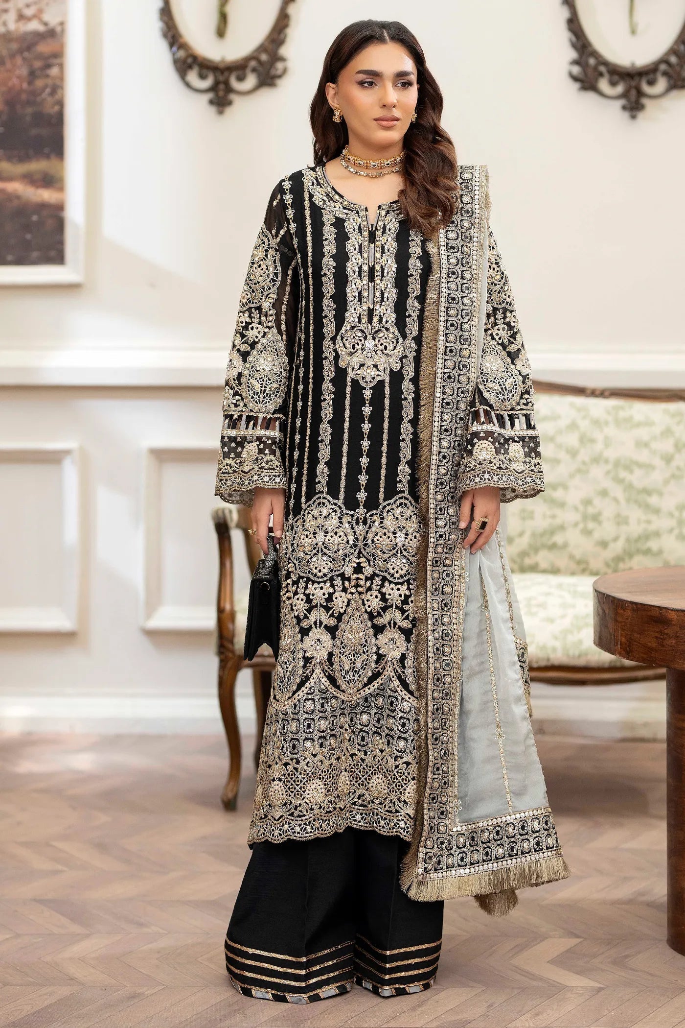Adans Libas | Saleeqa Chiffon 25 | SALEEQA 7514 - Ladies Clothes - Maria Faisal