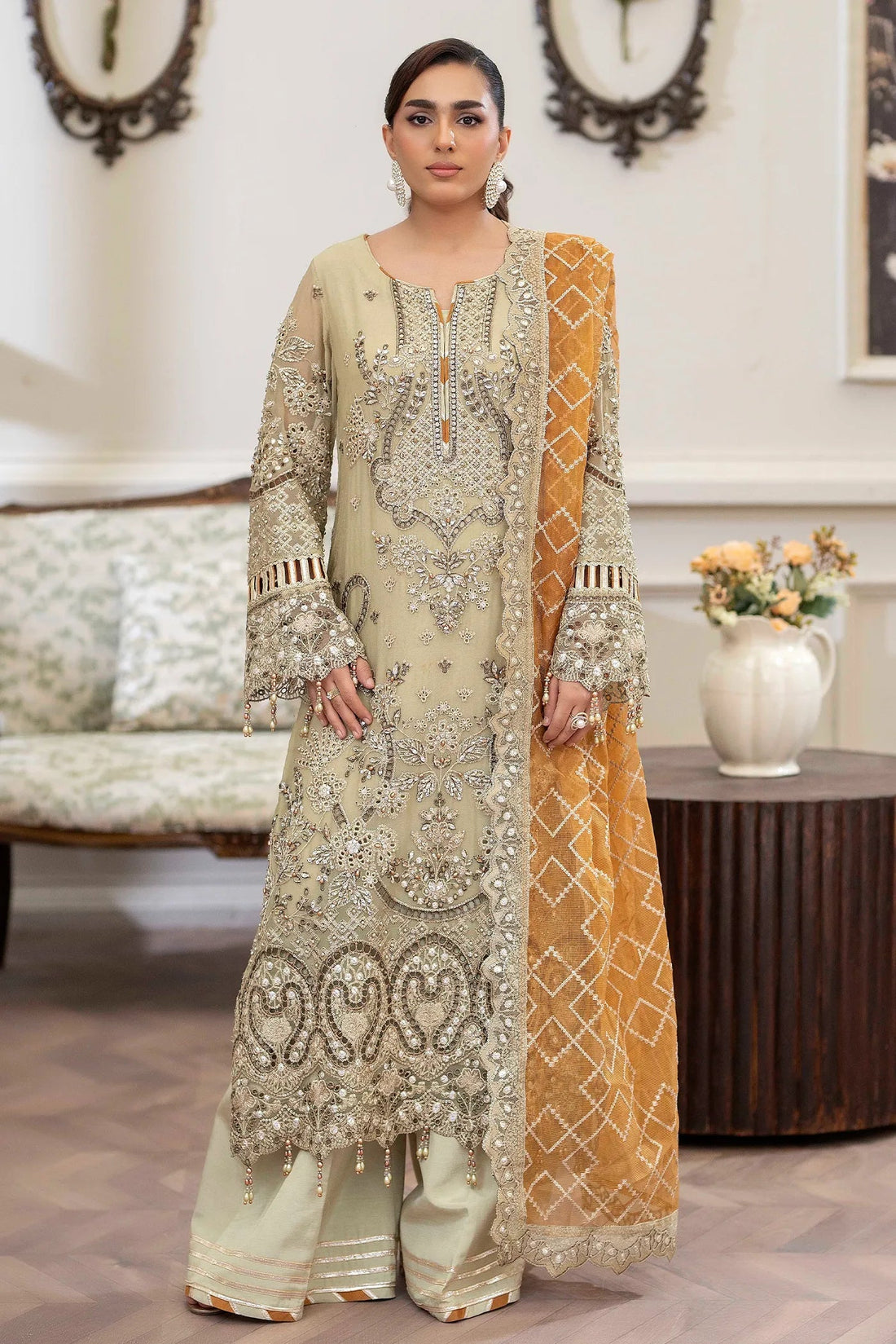 Adans Libas | Saleeqa Chiffon 25 | SALEEQA 7518 - Ladies Clothes - Maria Faisal