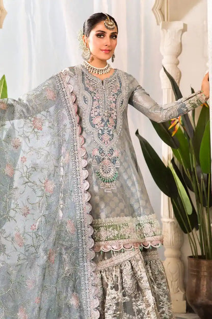 Maria B | Embroidered Collection 22 | Pearl Blue and Ash Pink (BD-2403)