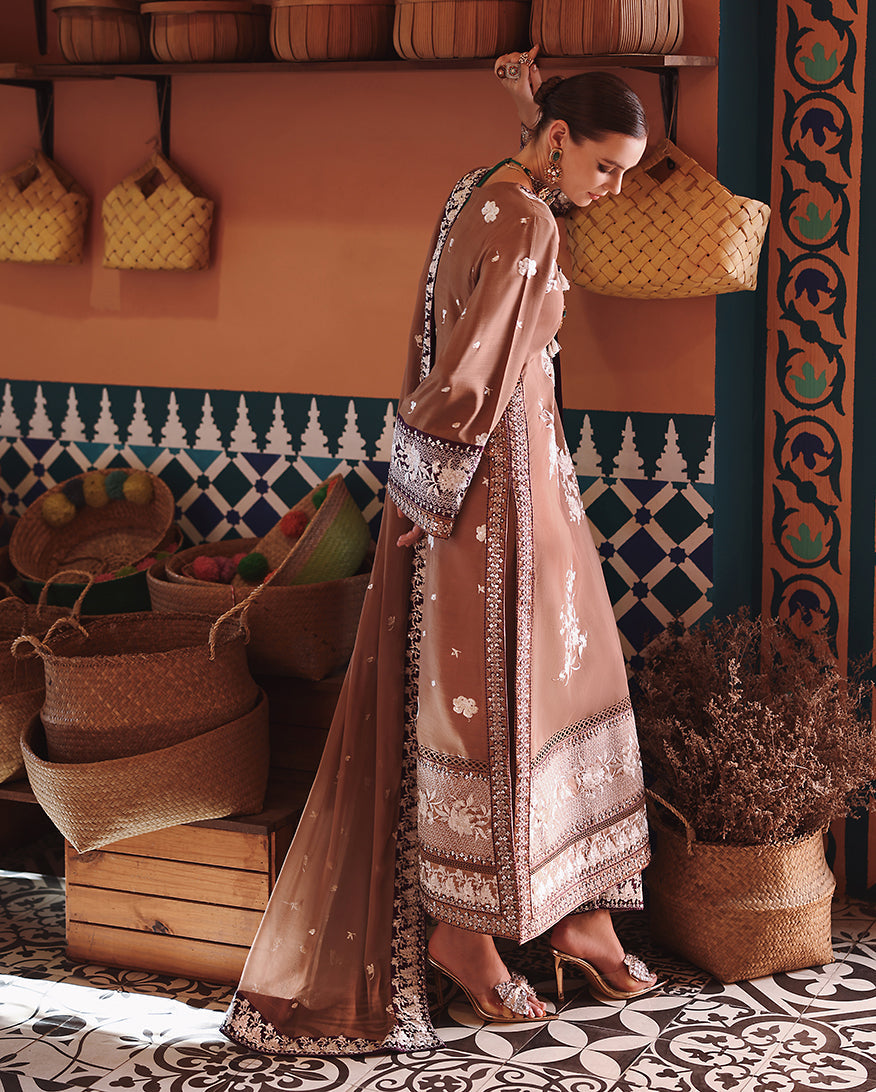 Mushq | Nuvera Raw Silk 26 | Sally - Luxury Dress - available at Maria Faisal in UK and USA.