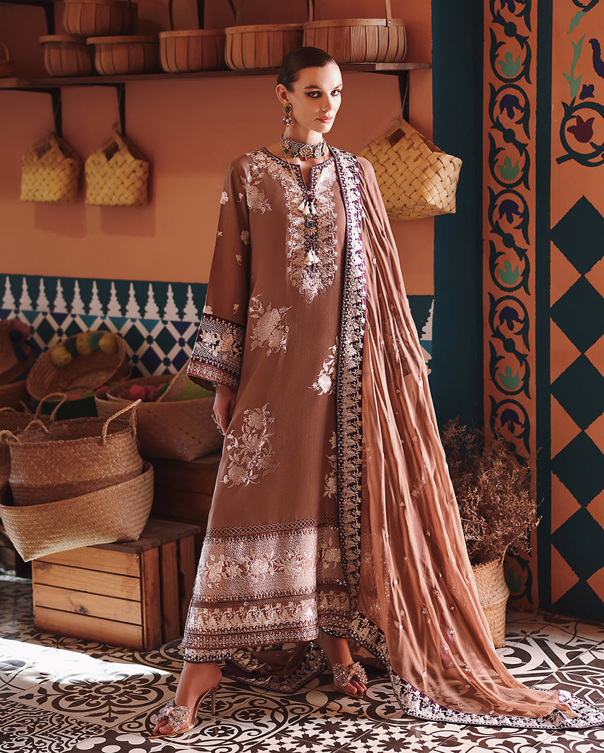 Mushq | Nuvera Raw Silk 26 | Sally - Luxury Dress - available at Maria Faisal in UK and USA.