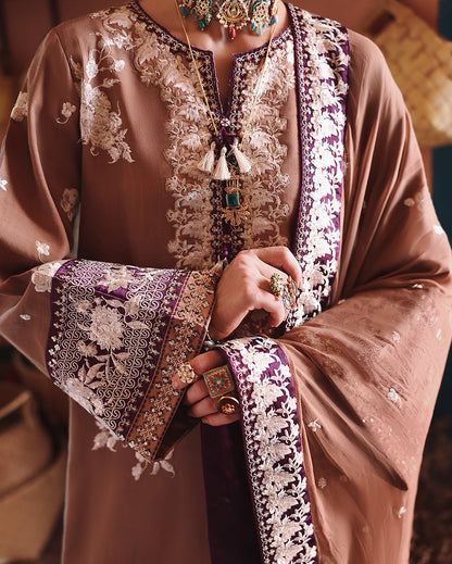Mushq | Nuvera Raw Silk 26 | Sally - Luxury Dress - available at Maria Faisal in UK and USA.