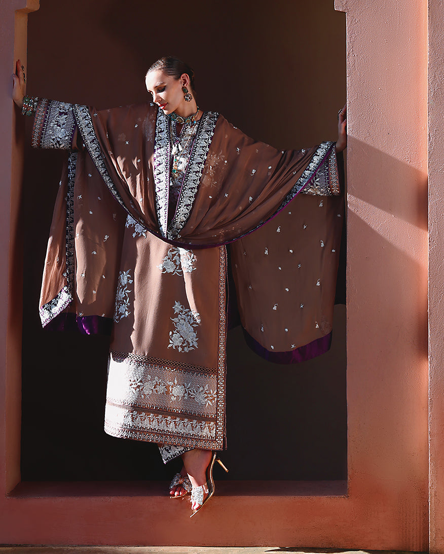 Mushq | Nuvera Raw Silk 26 | Sally - Luxury Dress - available at Maria Faisal in UK and USA.