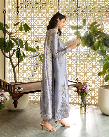 Mushq | Sunehri Lama Silk | Samiya - Formal Dress - available at Maria Faisal in UK and USA.