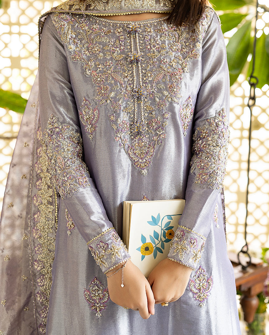 Mushq | Sunehri Lama Silk | Samiya - Formal Dress - available at Maria Faisal in UK and USA.