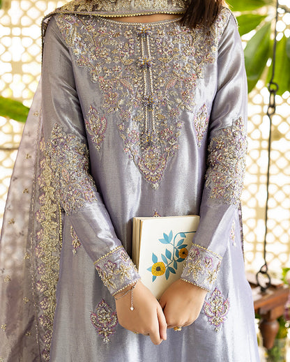 Mushq | Sunehri Lama Silk | Samiya - Formal Dress - available at Maria Faisal in UK and USA.