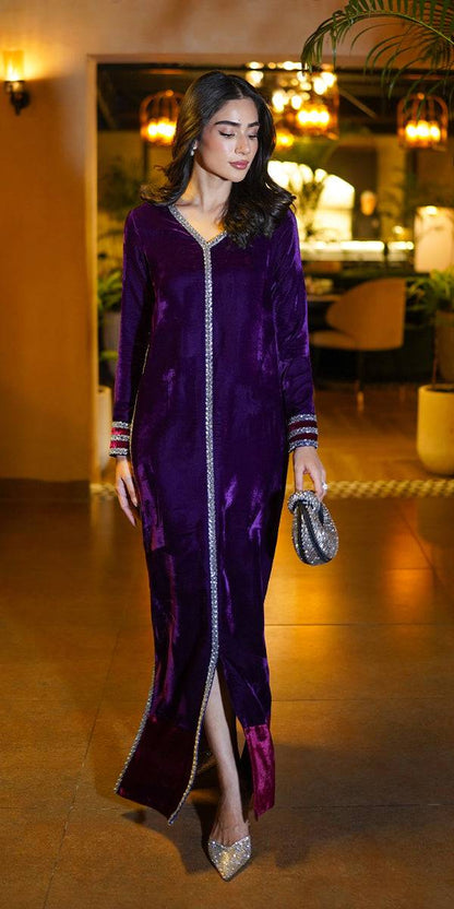 Erum Khan | Velvet Wisper | Plum Royale by Maria Faisal - Registered Vendor of : Erum Khan - type : Ladies Clothes - 100% original wedding dresses