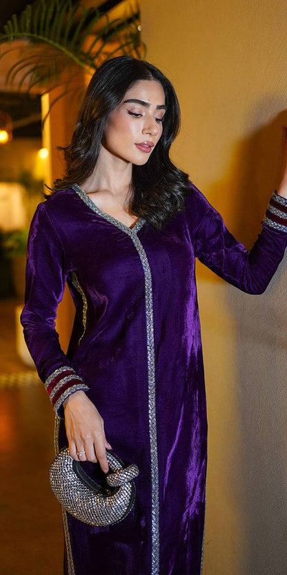 Erum Khan | Velvet Wisper | Plum Royale by Maria Faisal - Registered Vendor of : Erum Khan - type : Ladies Clothes - 100% original wedding dresses