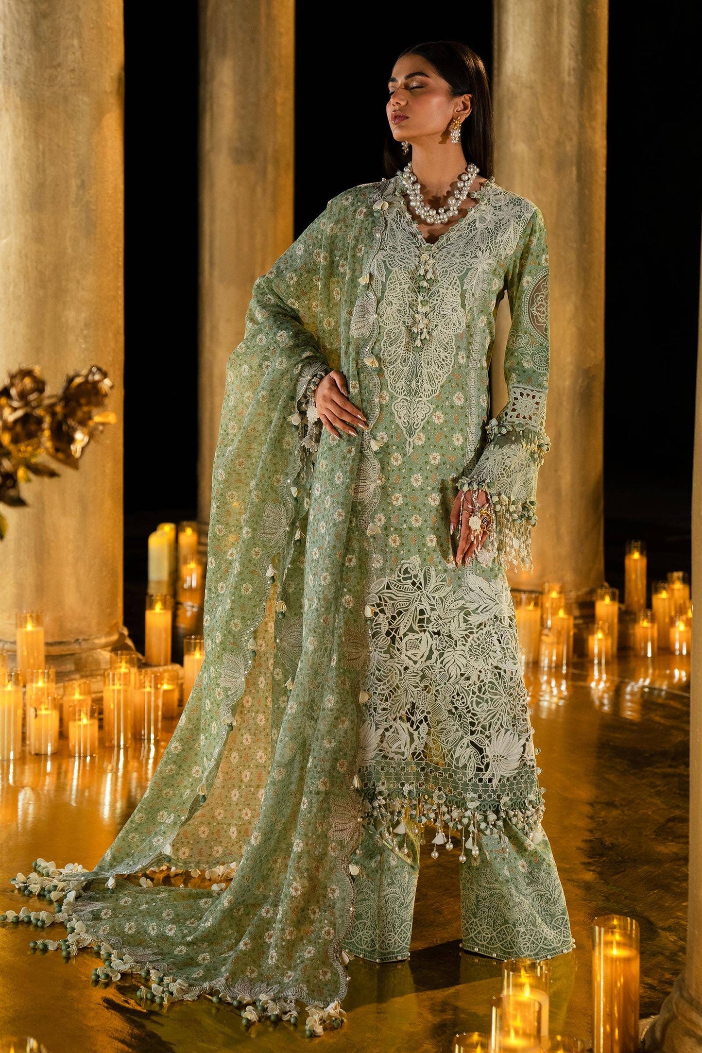 Sana Safinaz | Luxury Collection 24 | L241-005B-3CU - Ladies Clothes - Maria Faisal