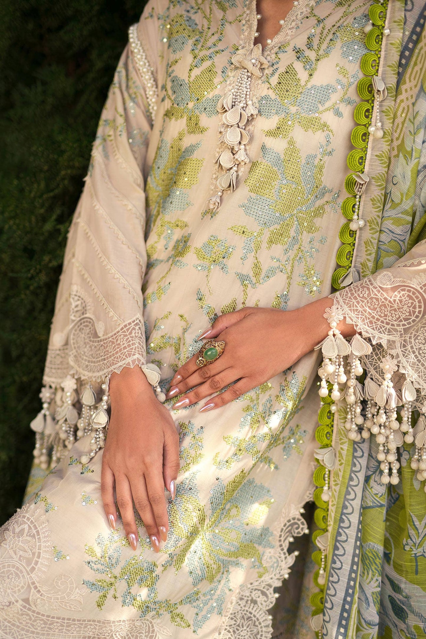 Sana Safinaz | Luxury Collection 24 | L241-008A-3CV - Ladies Clothes - Maria Faisal