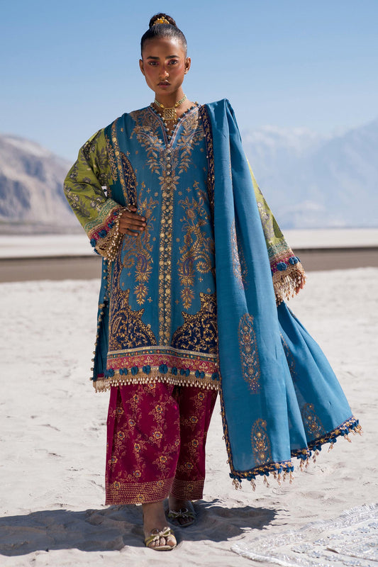 Sana Safinaz | Winter Shawl 24 | S241-002B-3CP - Ladies Clothes - Maria Faisal