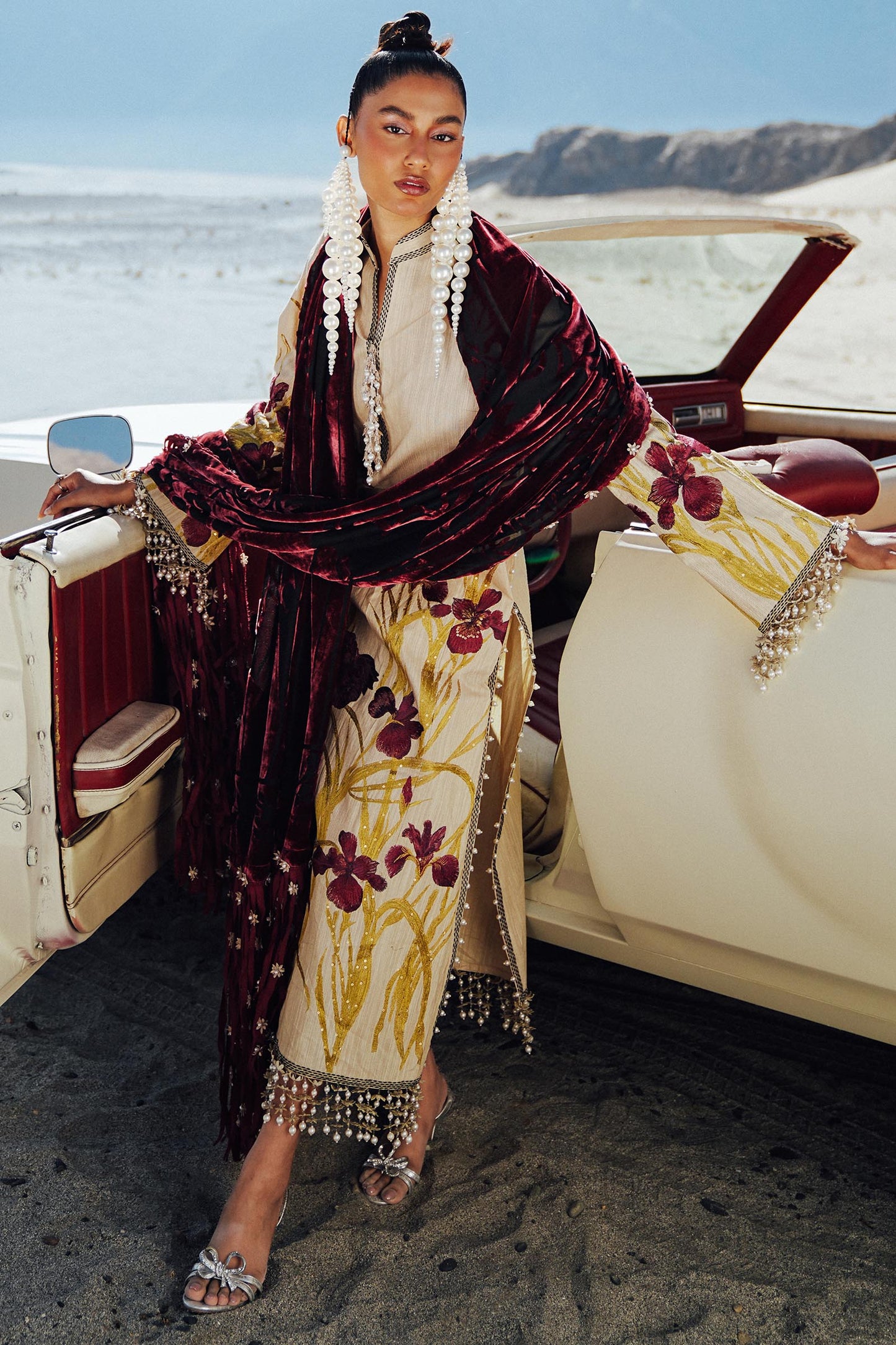 Sana Safinaz | Winter Shawl 24 | S241-003B-3CP - Ladies Clothes - Maria Faisal