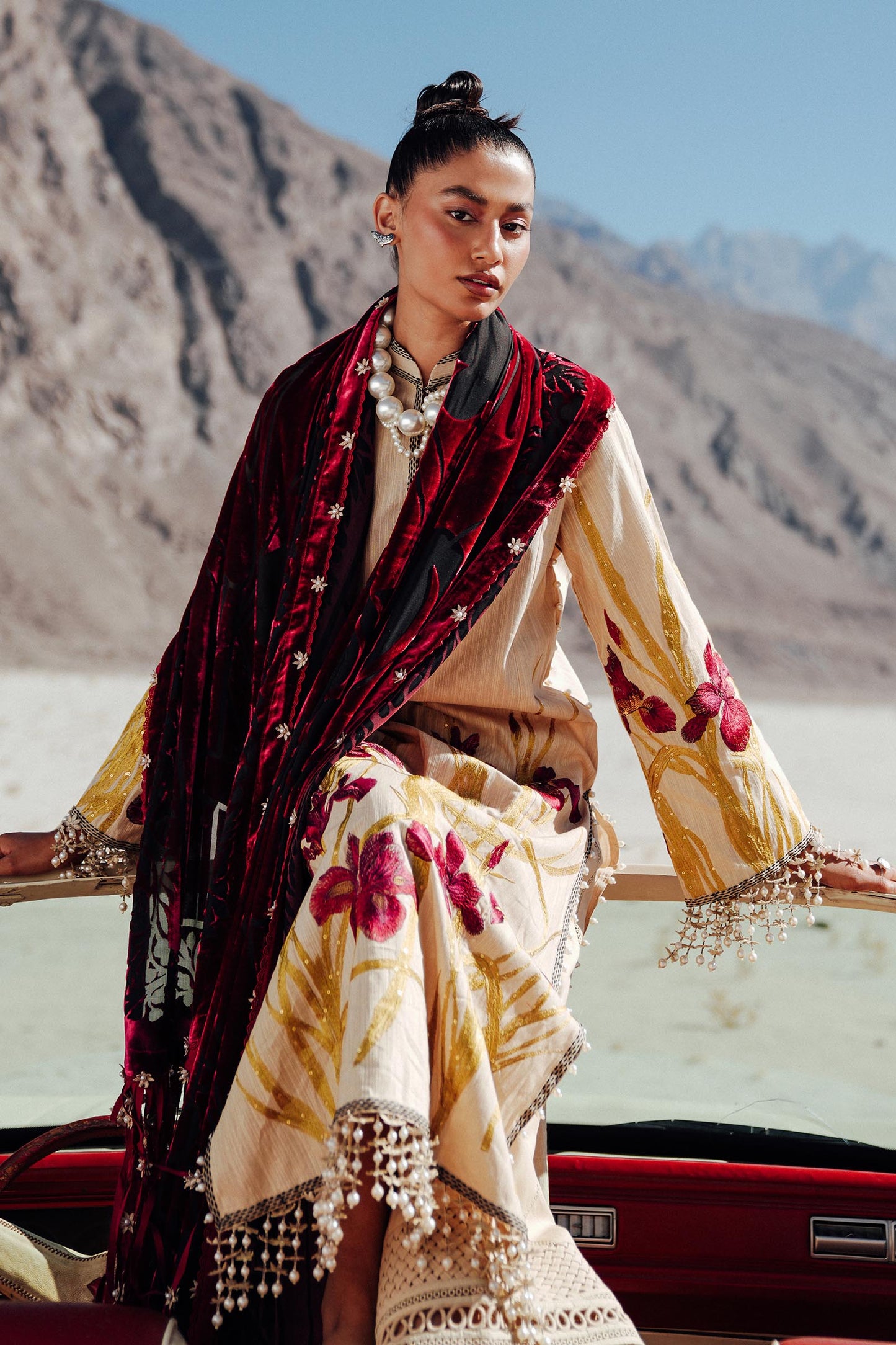 Sana Safinaz | Winter Shawl 24 | S241-003B-3CP - Ladies Clothes - Maria Faisal