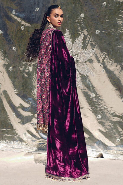 Sana Safinaz | Winter Shawl 24 | Velvet S241-006A-3CP - Ladies Clothes - Maria Faisal
