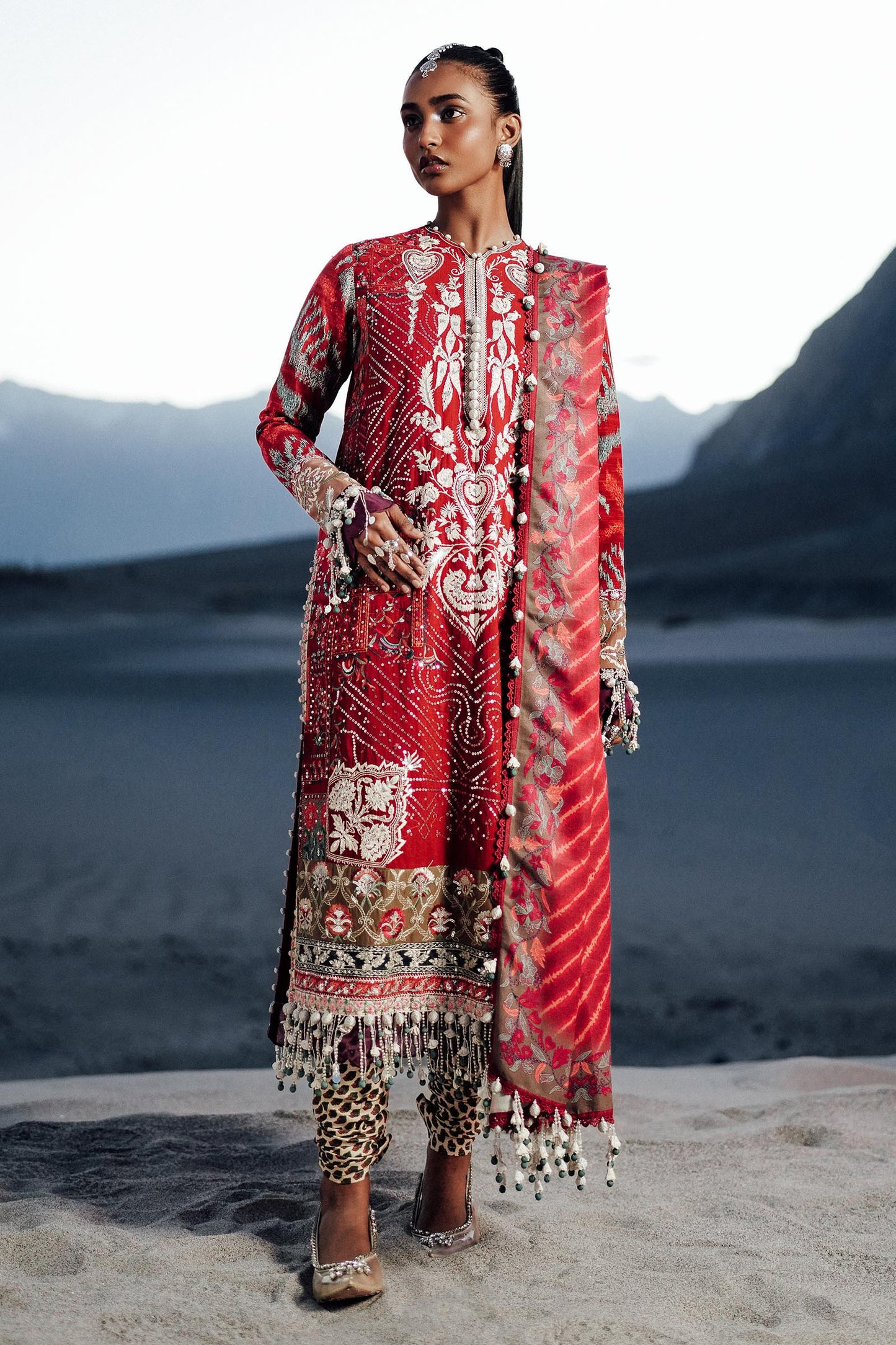 Sana Safinaz | Winter Shawl 24 | S241-007A-3CP - Ladies Clothes - Maria Faisal