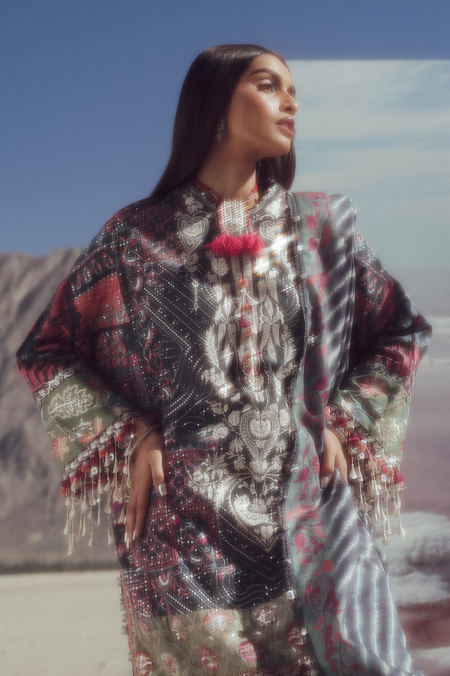 Sana Safinaz | Winter Shawl 24 | S241-007B-3CP - Ladies Clothes - Maria Faisal