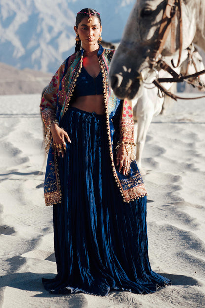 Sana Safinaz | Winter Shawl 24 | Velvet V241-001-3CP - Ladies Clothes - Maria Faisal