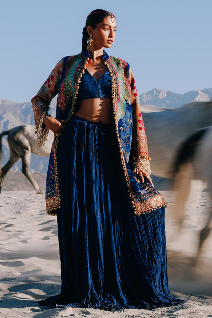 Sana Safinaz | Winter Shawl 24 | Velvet V241-001-3CP - Ladies Clothes - Maria Faisal