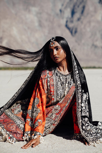 Sana Safinaz | Winter Shawl 24 | V241-007-3CP - Ladies Clothes - Maria Faisal