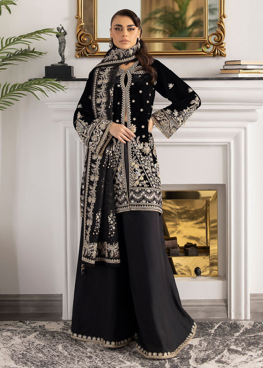 Sardinia | La More 24 | Midnight Lush - Designer Dress with Intricate embroidery and embellishments. Shop elegent wedding dress at Maria Faisal.