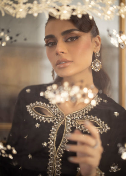 Sardinia | La More 24 | Midnight Lush - Designer Dress with Intricate embroidery and embellishments. Shop elegent wedding dress at Maria Faisal.