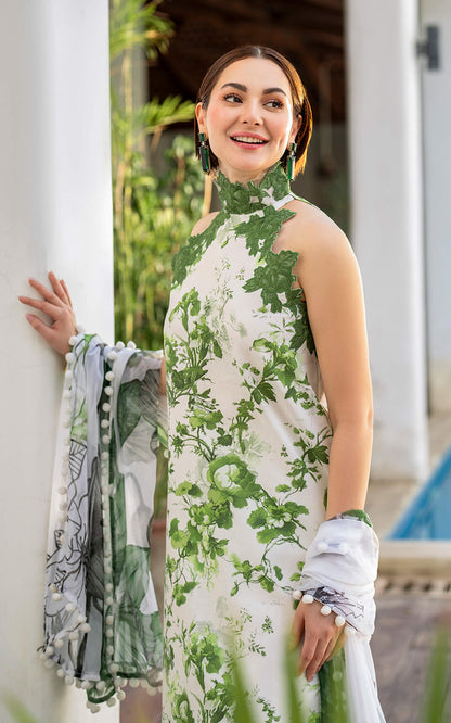 Asifa and Nabeel | Meraki Summer Vol 2 | Sarsabz MK-06 - Designer Dress with Intricate embroidery and embellishments. Shop elegent wedding dress at Maria Faisal.