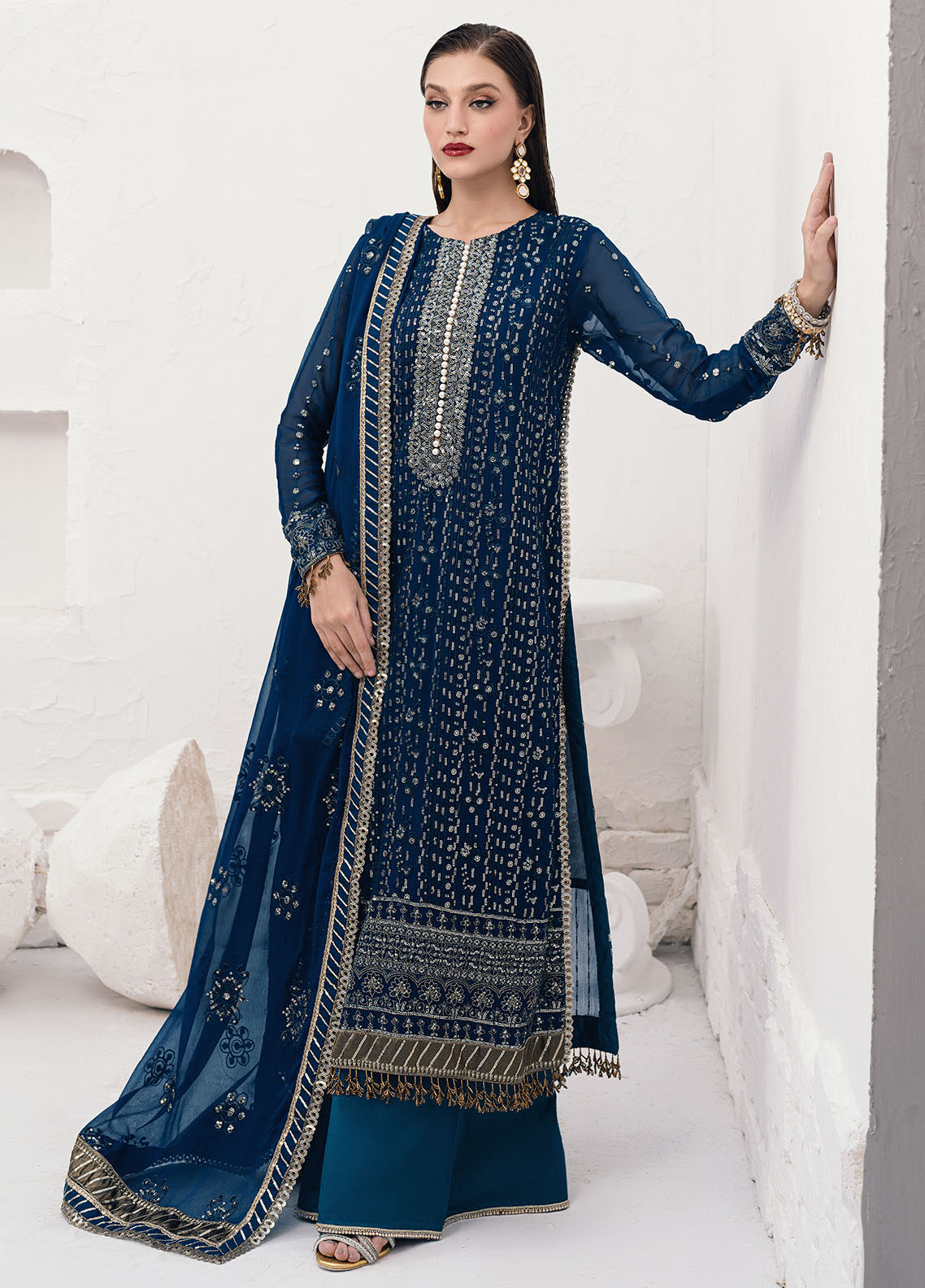 Sahane | Savoir Luxury Formals Savoir | CT-140004 Ashen - Savoir - Ladies Clothes - Maria Faisal