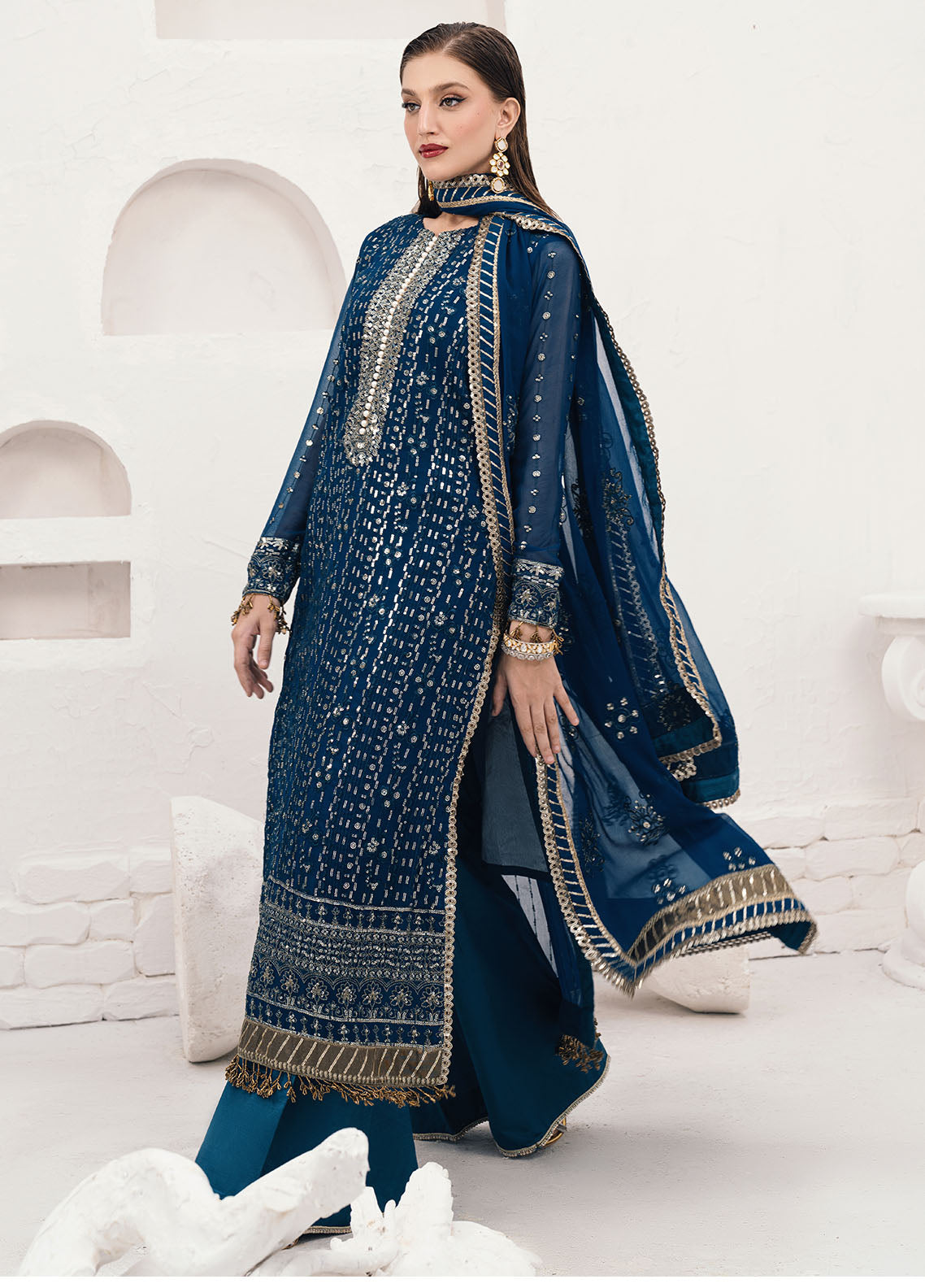 Sahane | Savoir Luxury Formals Savoir | CT-140004 Ashen - Savoir - Ladies Clothes - Maria Faisal