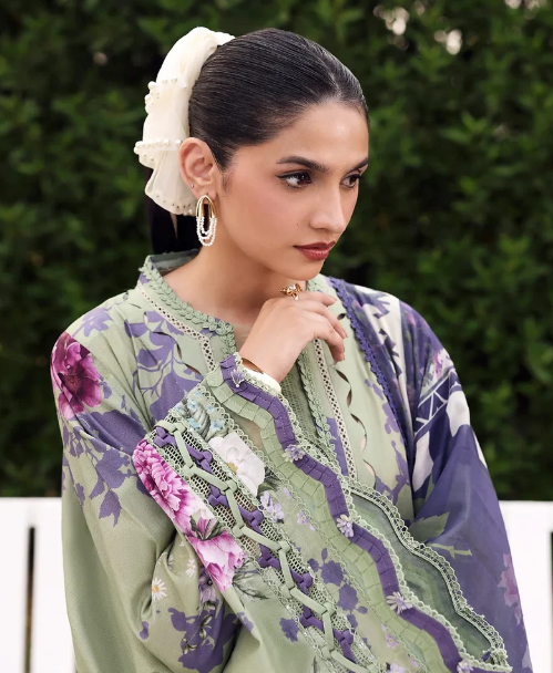Elaf Premium | Belladore Prints Chiffon 26 |EPA-4B VIENNA - Luxury Dress - available at Maria Faisal in UK and USA.