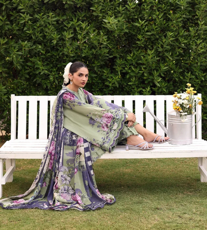 Elaf Premium | Belladore Prints Chiffon 26 |EPA-4B VIENNA - Luxury Dress - available at Maria Faisal in UK and USA.