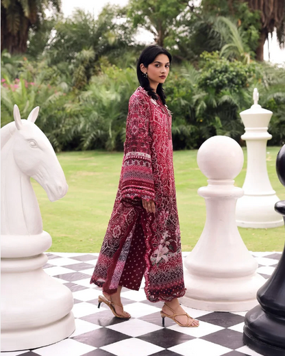Elaf Premium | Belladore Prints Chiffon 26 |EPA-5B MONTROSE - Luxury Dress - available at Maria Faisal in UK and USA.