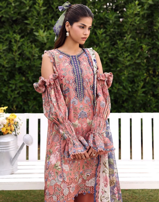 Elaf Premium | Belladore Prints Chiffon 26 |EPA-3B LOVELLE - Luxury Dress - available at Maria Faisal in UK and USA.