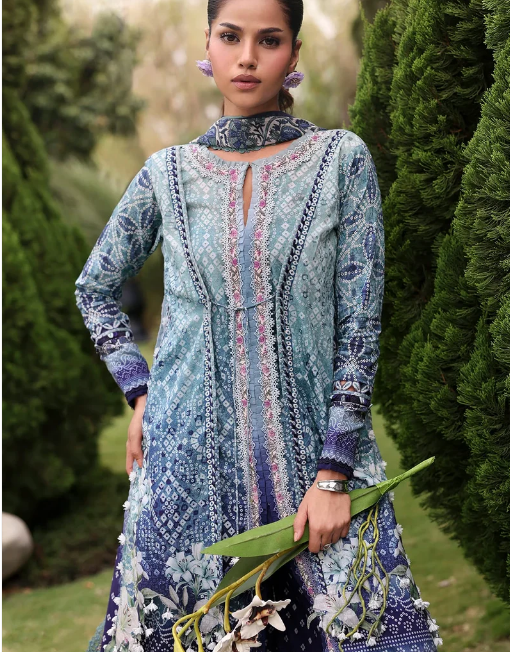 Elaf Premium | Belladore Prints Chiffon 26 |EPA-5A ECLAIR - Luxury Dress - available at Maria Faisal in UK and USA.