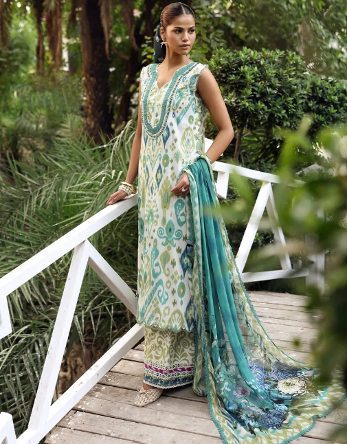 Elaf Premium | Belladore Prints Chiffon 26 |EPA-2B JUNE - Luxury Dress - available at Maria Faisal in UK and USA.