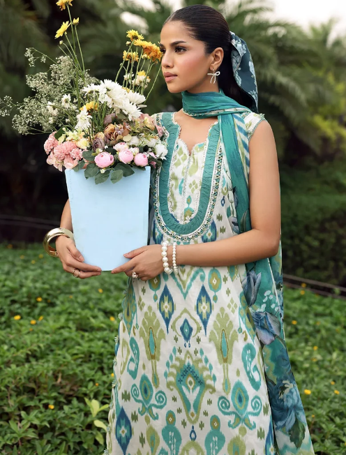 Elaf Premium | Belladore Prints Chiffon 26 |EPA-2B JUNE - Luxury Dress - available at Maria Faisal in UK and USA.