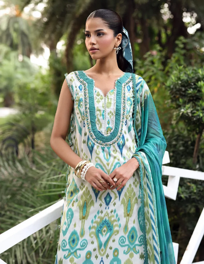 Elaf Premium | Belladore Prints Chiffon 26 |EPA-2B JUNE - Luxury Dress - available at Maria Faisal in UK and USA.