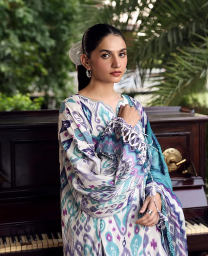 Elaf Premium | Belladore Prints Chiffon 26 |EPA-2A PRISM - Luxury Dress - available at Maria Faisal in UK and USA.