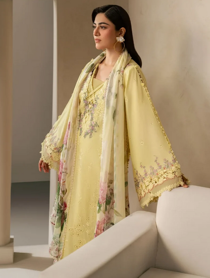 Elaf Premium | E Craft Chikankari 26 |EHC-3A SUNSTONE - Luxury Dress - available at Maria Faisal in UK and USA.