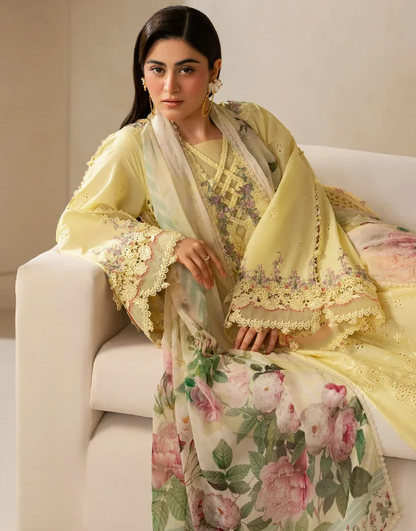 Elaf Premium | E Craft Chikankari 26 |EHC-3A SUNSTONE - Luxury Dress - available at Maria Faisal in UK and USA.