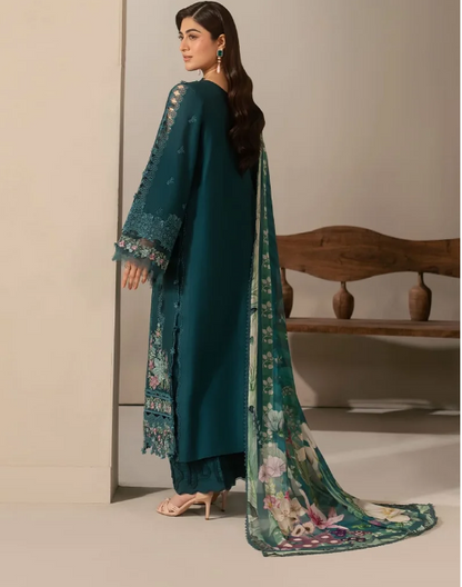 Elaf Premium | E Craft Chikankari 26 | EHC-2A MOSS - Luxury Dress - available at Maria Faisal in UK and USA.