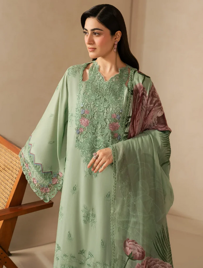 Elaf Premium | E Craft Chikankari 26 |EHC-4B ALOE - Luxury Dress - available at Maria Faisal in UK and USA.
