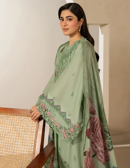 Elaf Premium | E Craft Chikankari 26 |EHC-4B ALOE - Luxury Dress - available at Maria Faisal in UK and USA.