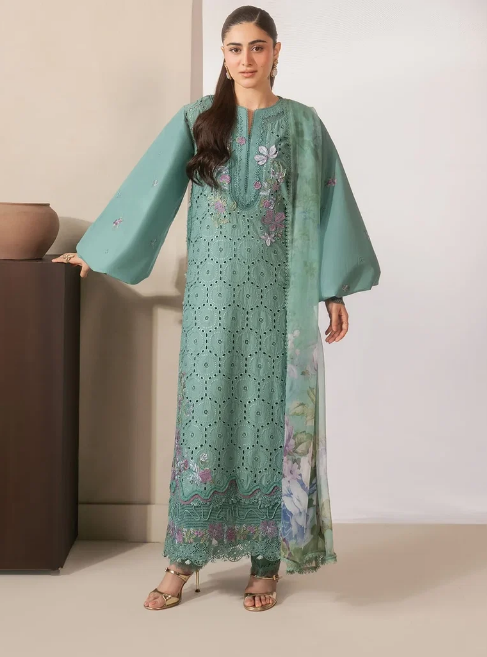 Elaf Premium | E Craft Chikankari 26 |EHC-1B WILLOW - Luxury Dress - available at Maria Faisal in UK and USA.