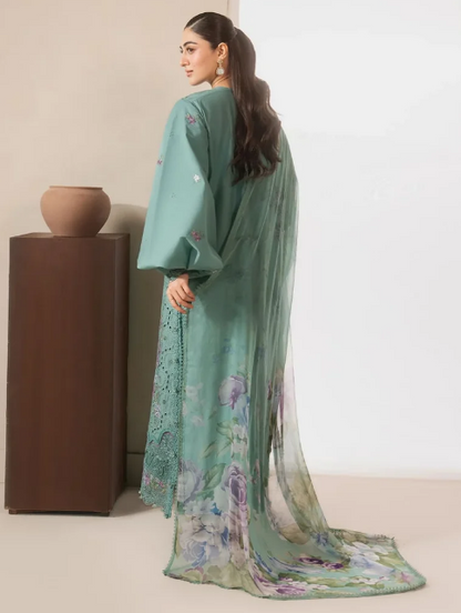 Elaf Premium | E Craft Chikankari 26 |EHC-1B WILLOW - Luxury Dress - available at Maria Faisal in UK and USA.