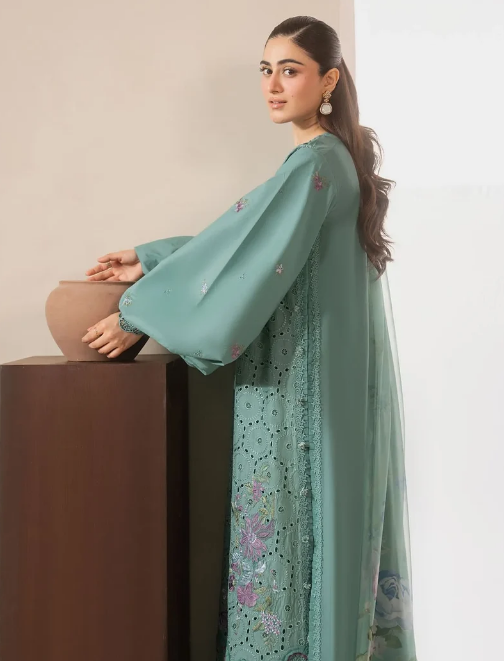 Elaf Premium | E Craft Chikankari 26 |EHC-1B WILLOW - Luxury Dress - available at Maria Faisal in UK and USA.