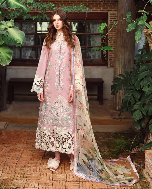 Mushq | The Secret Garden Lawn | Secret Petals - Luxury Dress - available at Maria Faisal in UK and USA.