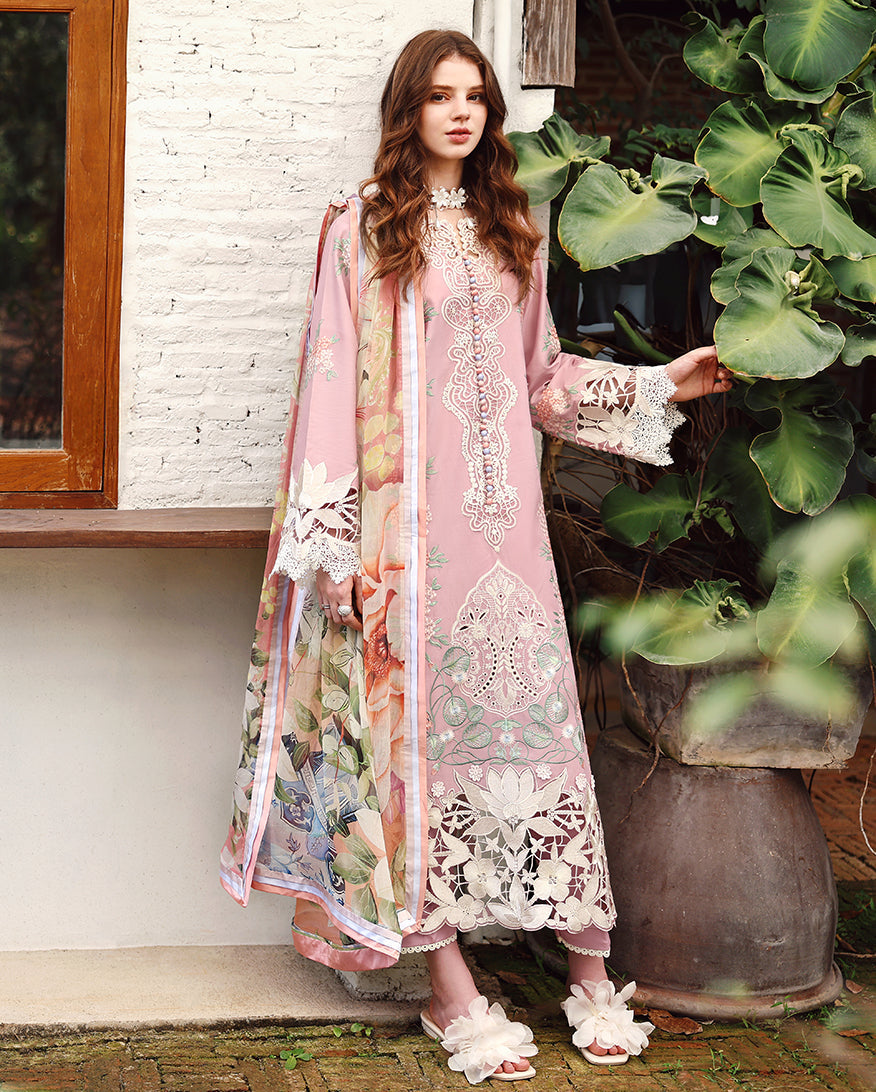 Mushq | The Secret Garden Lawn | Secret Petals - Luxury Dress - available at Maria Faisal in UK and USA.