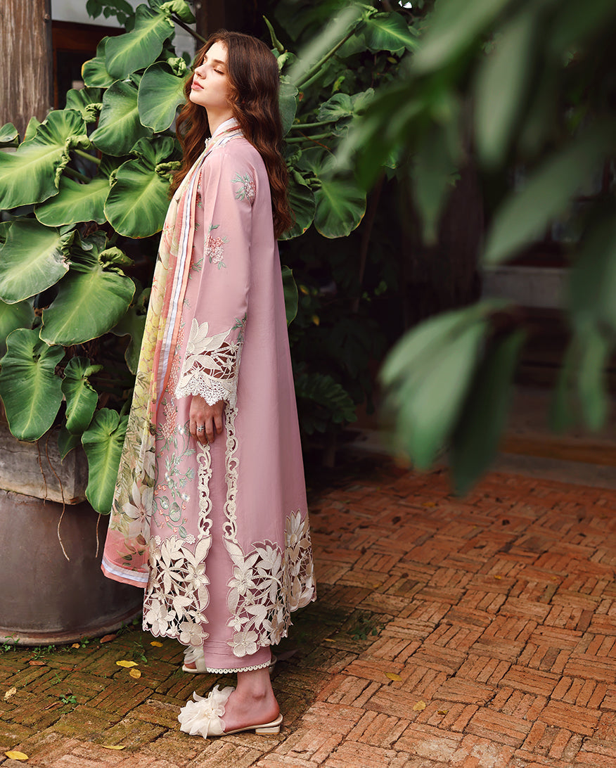 Mushq | The Secret Garden Lawn | Secret Petals - Luxury Dress - available at Maria Faisal in UK and USA.